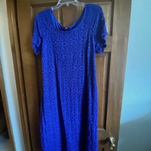 Roz & Ali Lace Woman's Cocktail Dress Size 20 Cobalt Blue